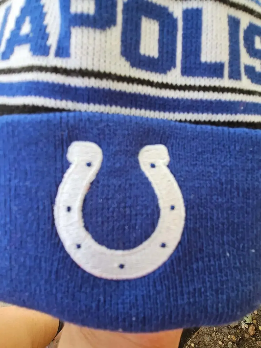 Indianapolis Colts NFL Youth Cuffed Knit Pom Beanie